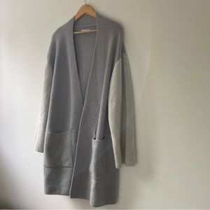 Oak and Fort Color Block Long Cardigan